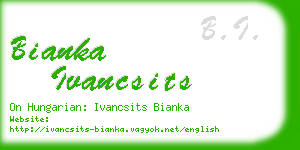bianka ivancsits business card